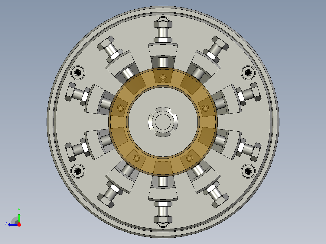 闭式弹性膜片自定心夹紧装置（cad+pro+说明书）右视图