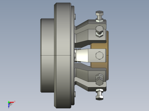 闭式弹性膜片自定心夹紧装置（cad+pro+说明书）俯视缩略图
