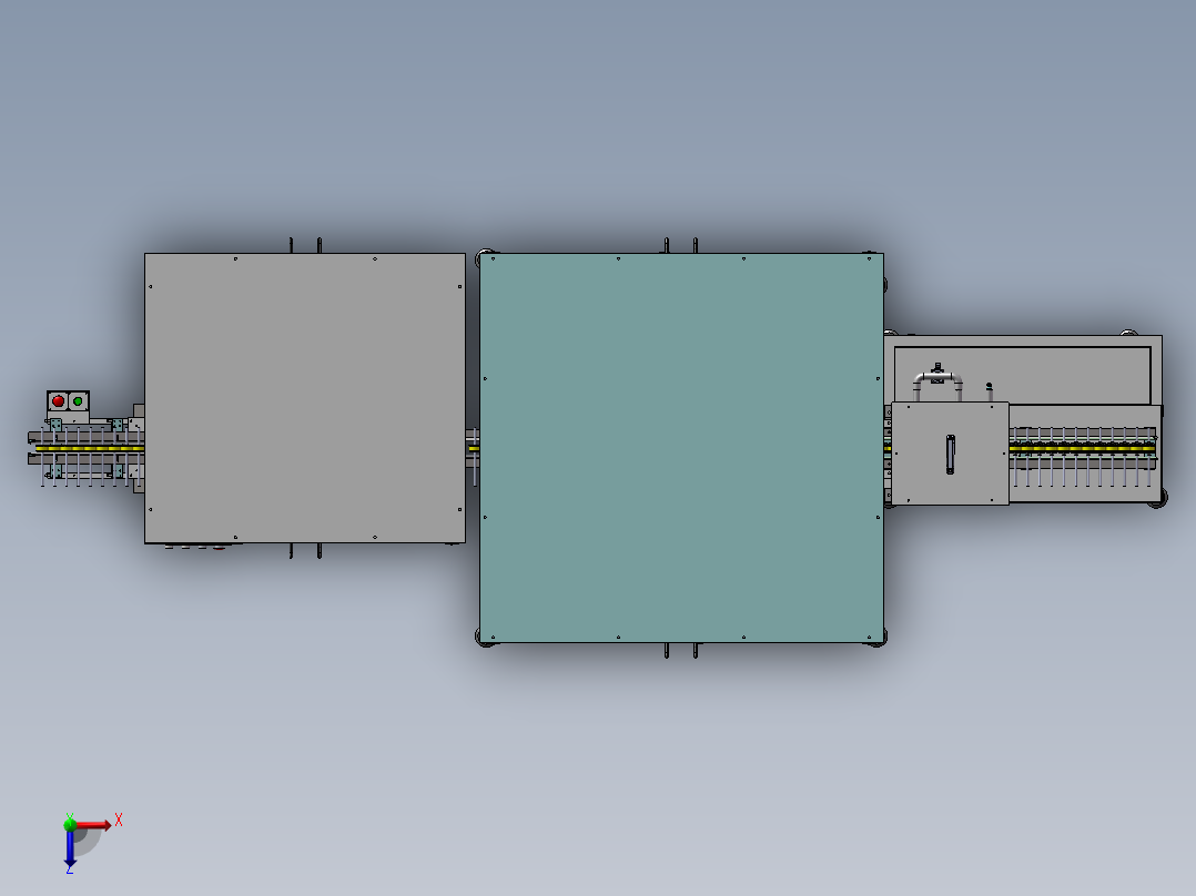中山美的马达转子线（带工程图）G81 非标自动化设备3D图纸3D模型俯视图