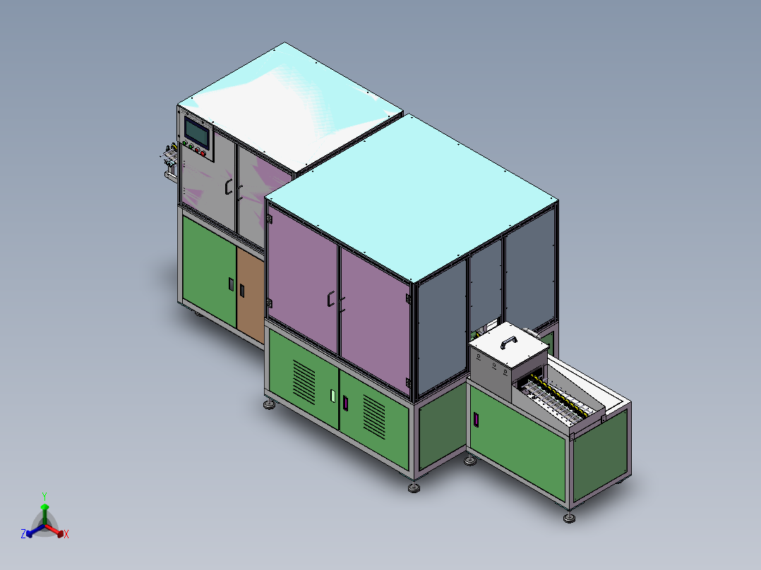 中山美的马达转子线（带工程图）G81 非标自动化设备3D图纸3D模型正等轴测图