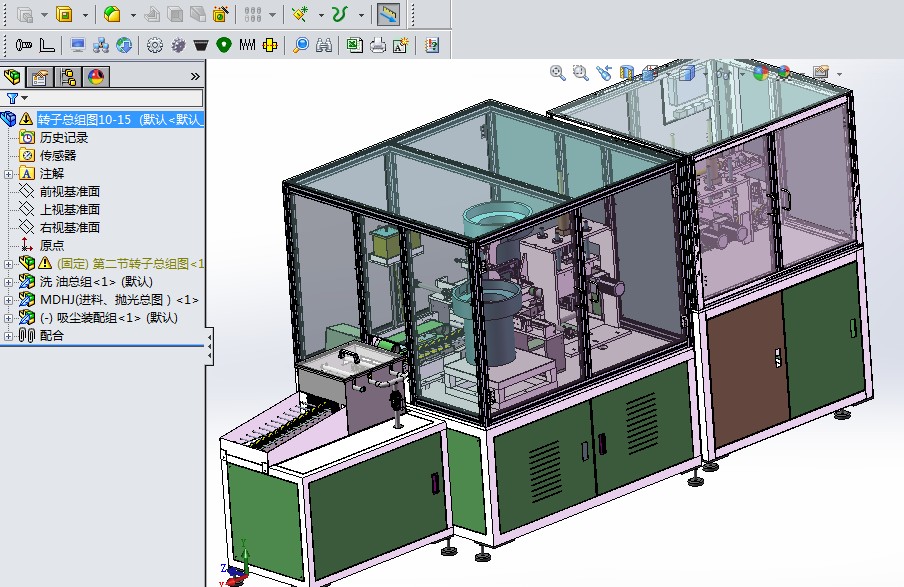 中山美的马达转子线（带工程图）G81 非标自动化设备3D图纸3D模型