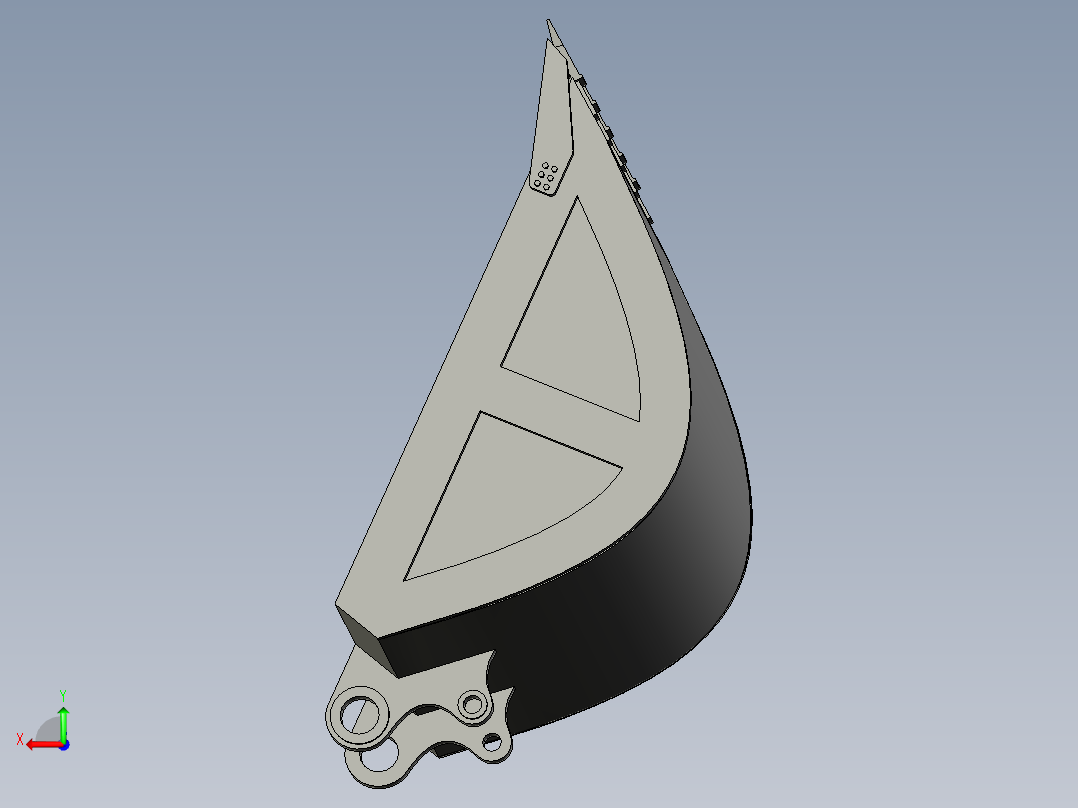 150型单斗液压挖掘机工作装置设计【PROE】后视图