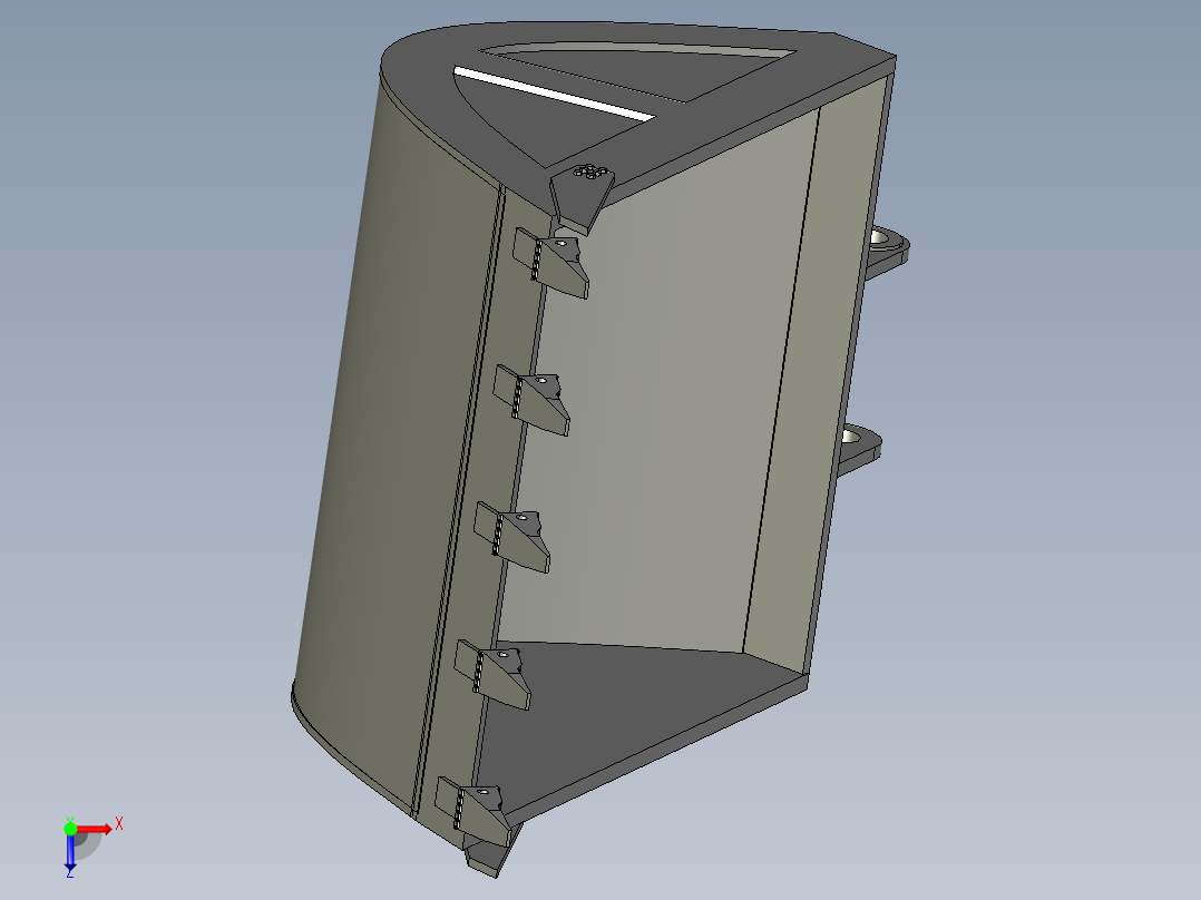 150型单斗液压挖掘机工作装置设计【PROE】俯视图