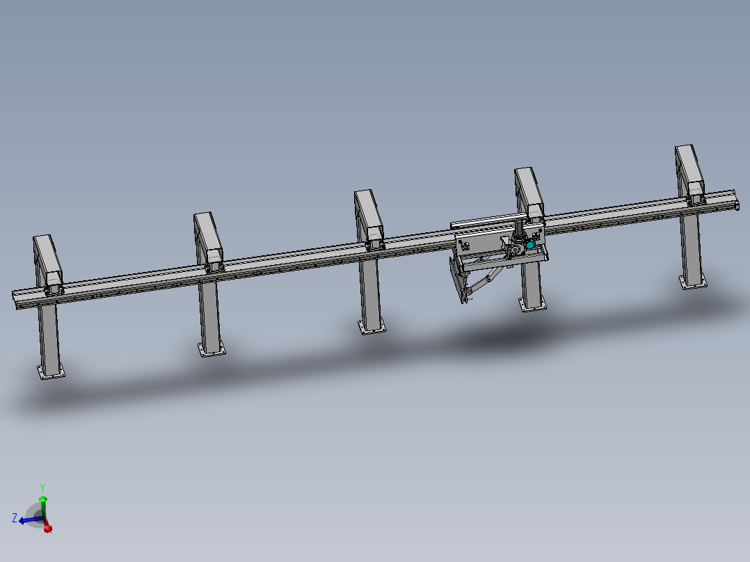 铝型材切割自动定尺设备3D模型