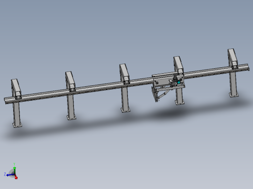铝型材切割自动定尺设备3D模型