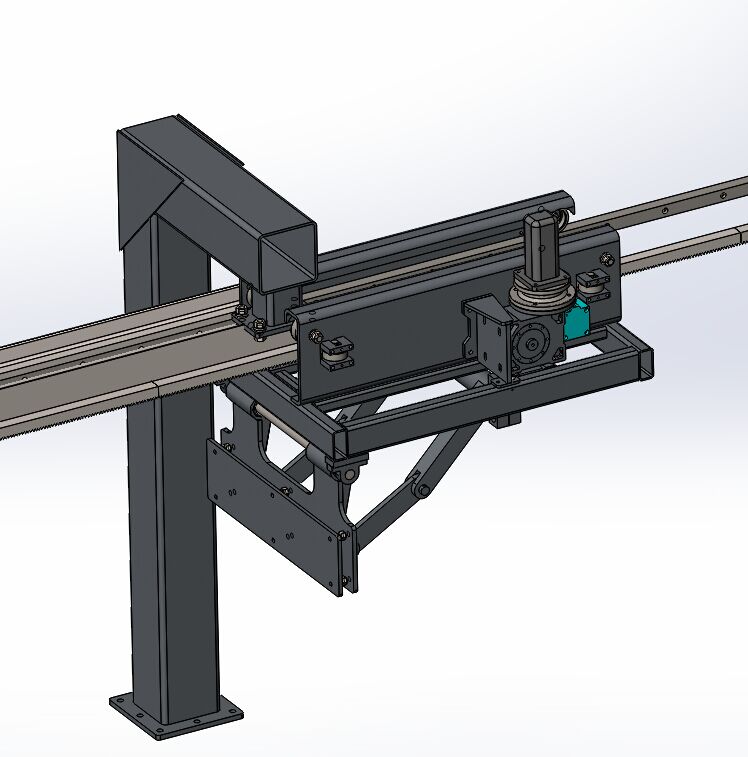 铝型材切割自动定尺设备3D模型