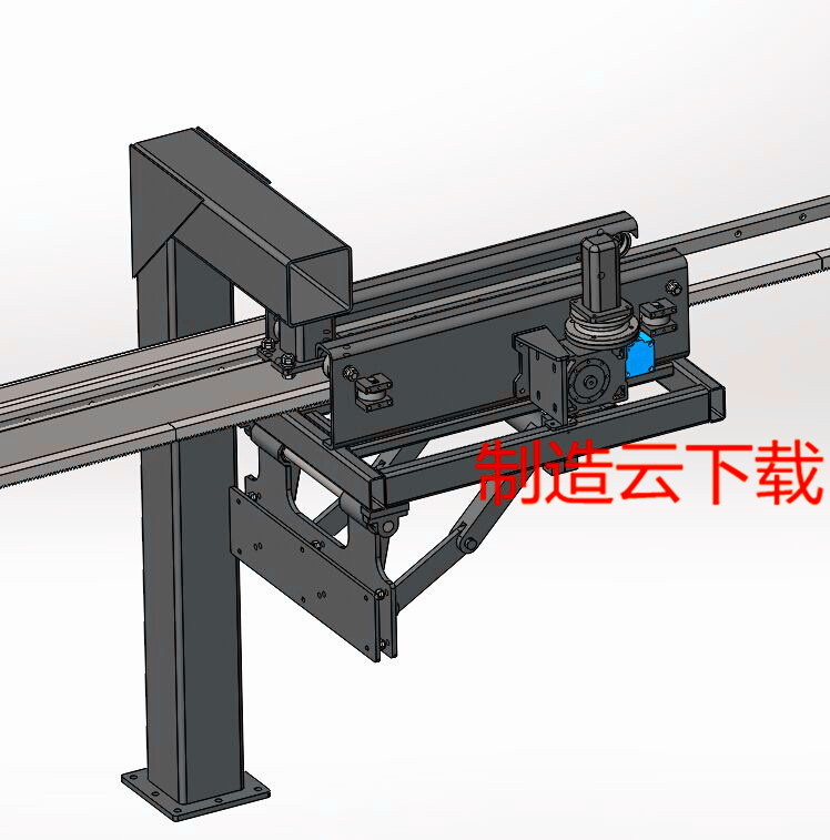 铝型材切割自动定尺设备3D模型