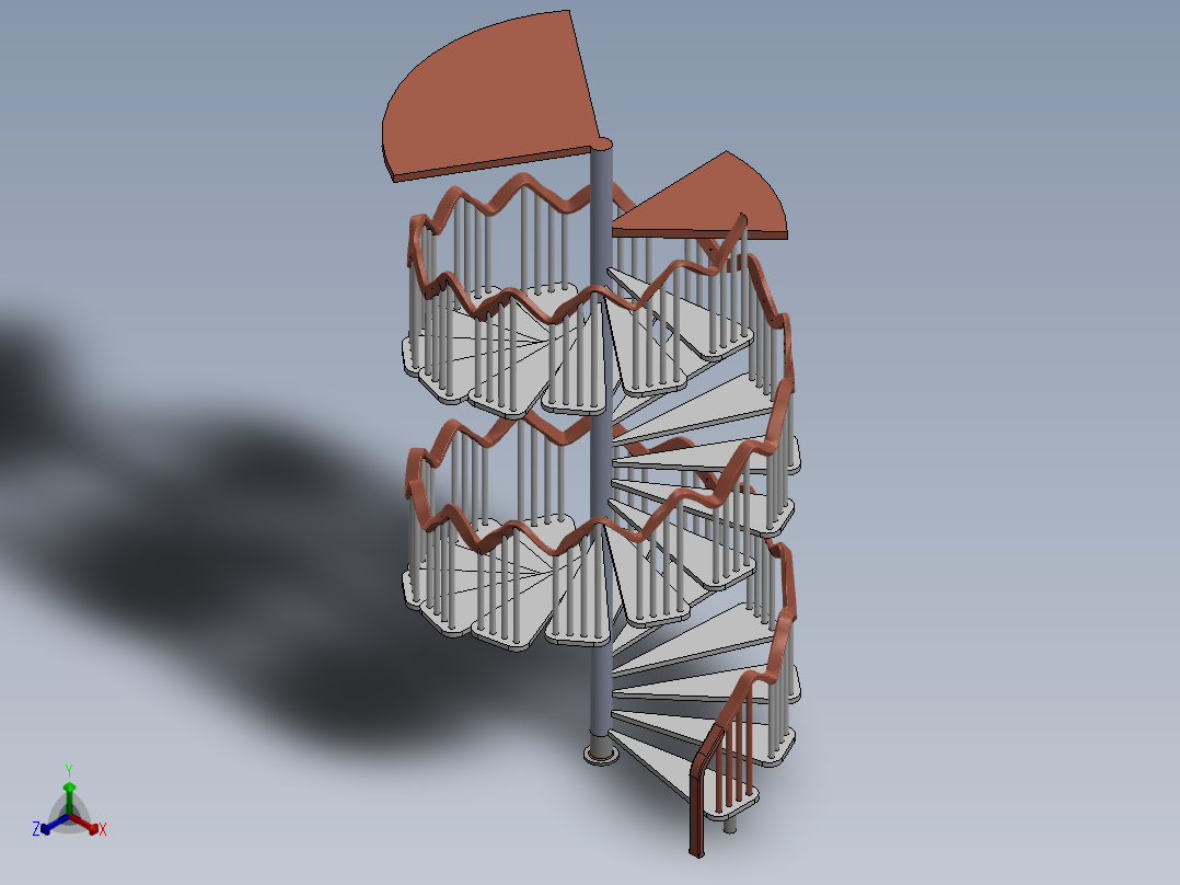 豪华漂亮的旋转楼梯