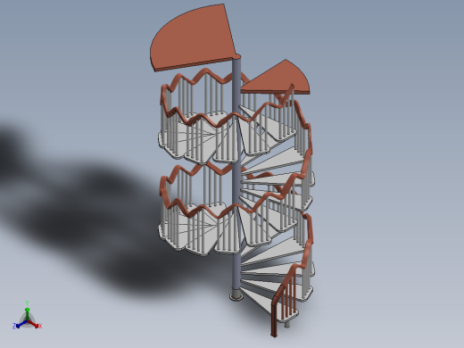 豪华漂亮的旋转楼梯