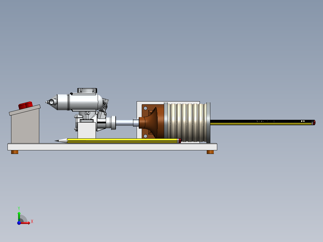 削铅笔机前视图