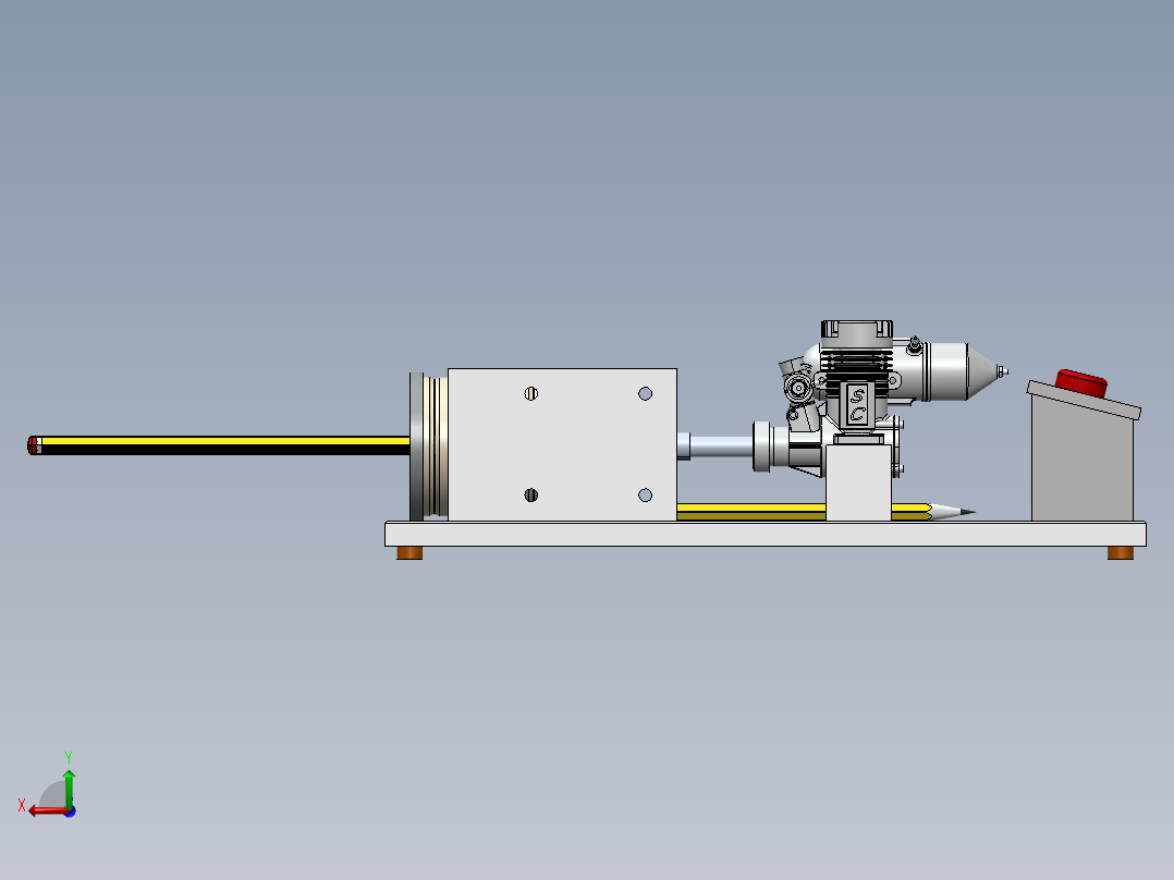 削铅笔机后视图