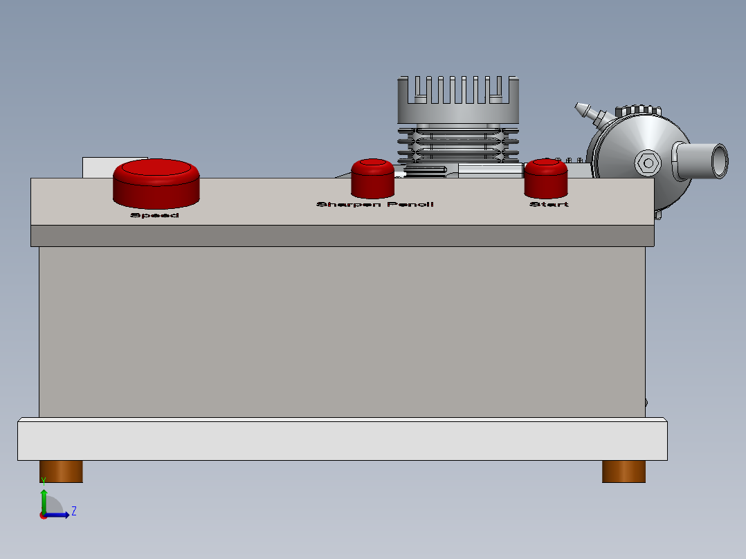 削铅笔机左视图