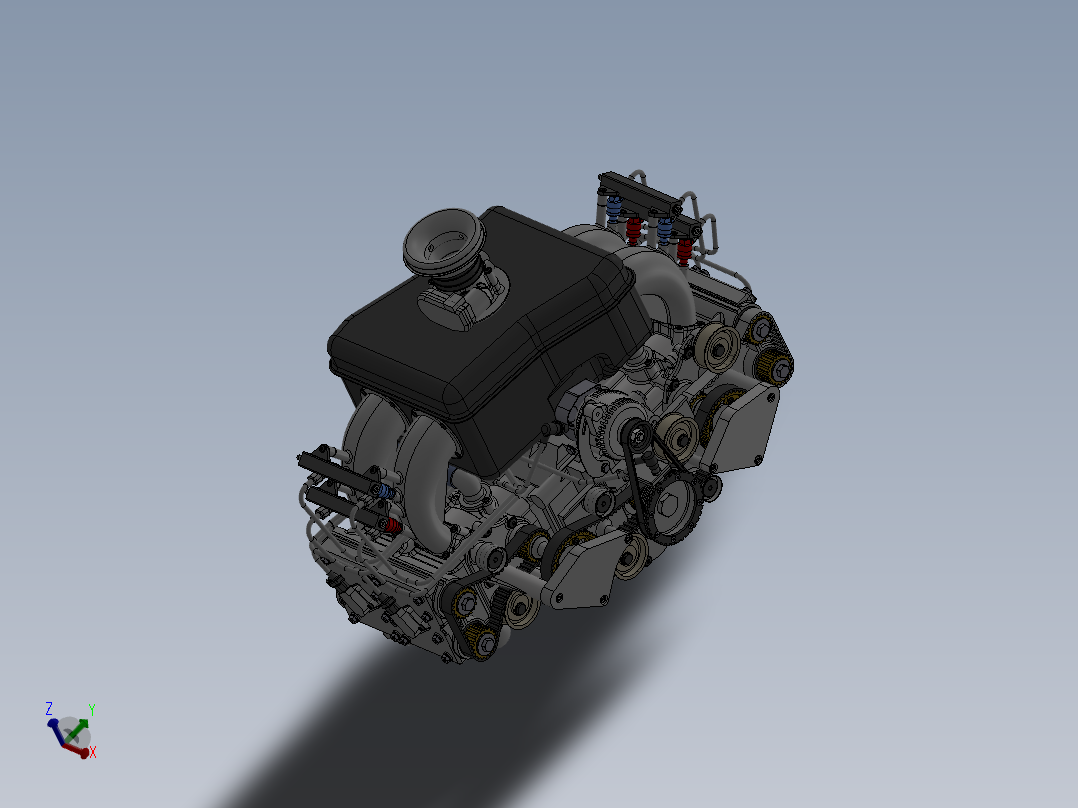 Solidworks2012画的S发动机