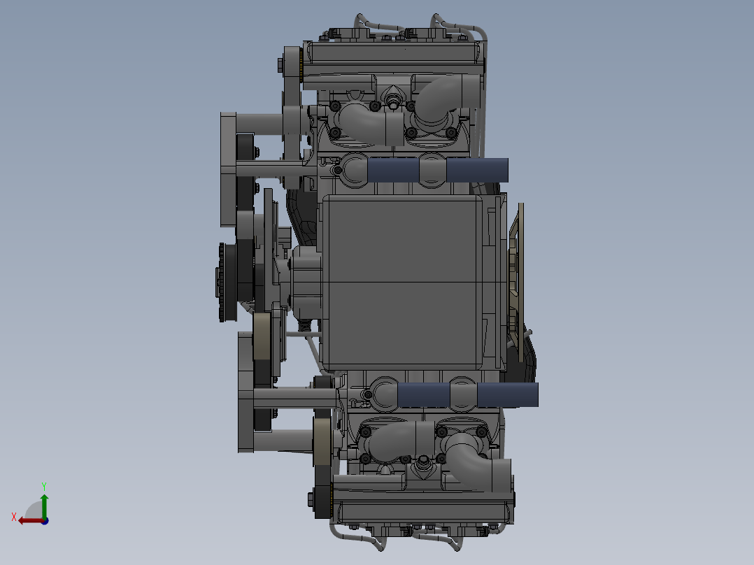 Solidworks2012画的S发动机后视图
