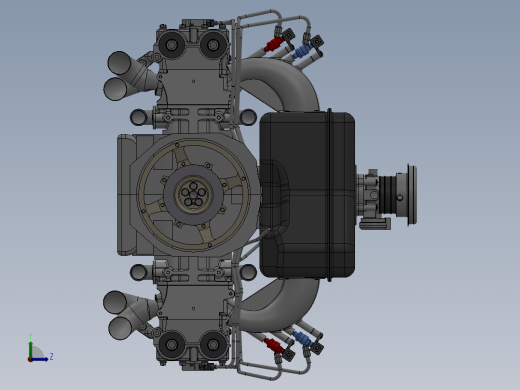 Solidworks2012画的S发动机左视缩略图