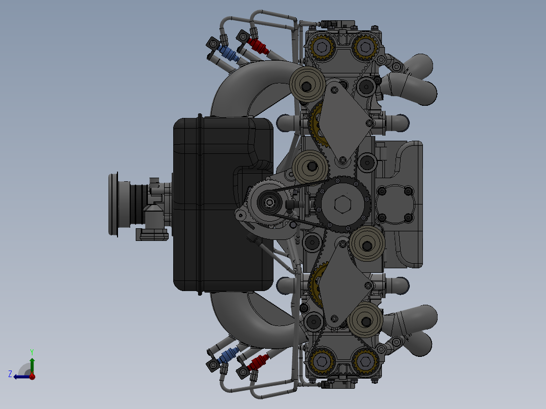 Solidworks2012画的S发动机右视图