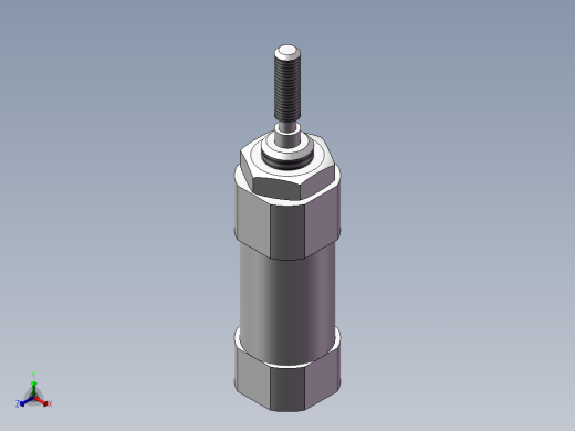气缸-CJ2B6正等轴测缩略图