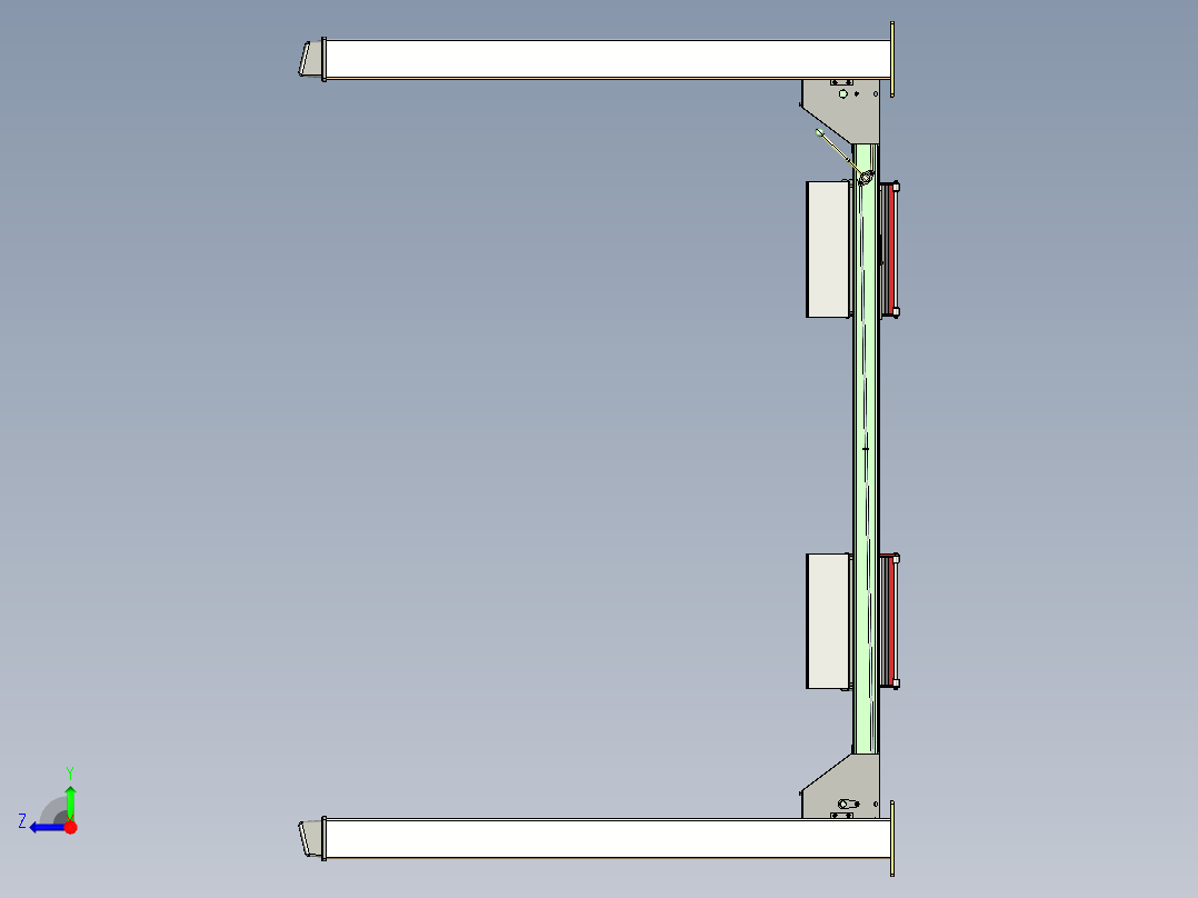 4柱式升降机右视图