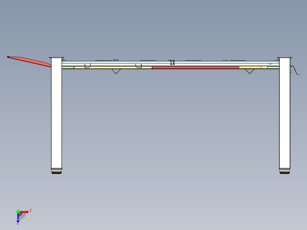 4柱式升降机俯视图