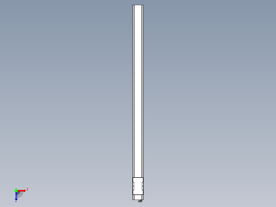 Toyo东佑达直线模组-ECH10-1650輔助軸俯视图