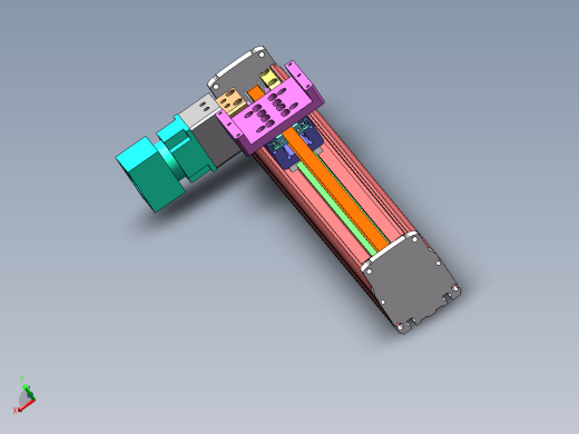 60型材同步带模组3d图纸直线线性模组3d+2d 60小型同步带模组3d图