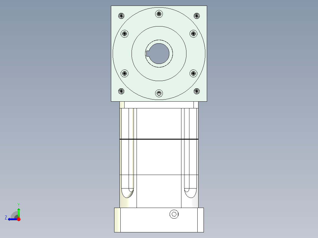 换向器PW140双孔 PGH115-L2 22-110-145-M8.stp右视图