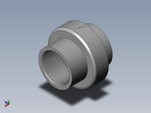 PVC管件-2in_Union正等轴测缩略图