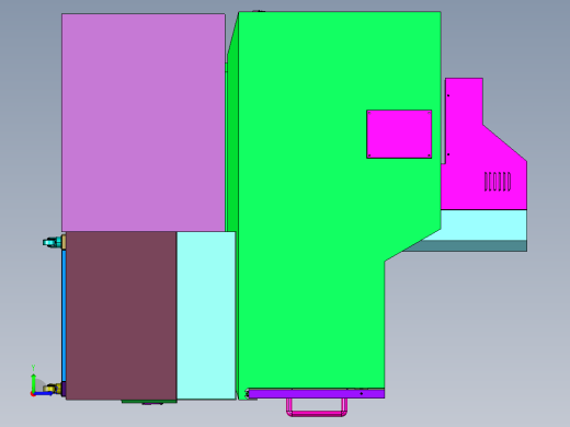 塑胶外壳打孔高光精加工精雕机左视缩略图