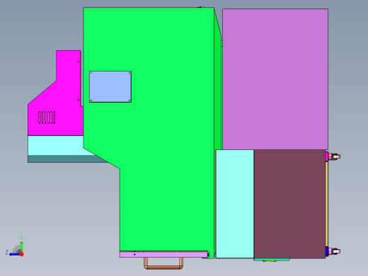 塑胶外壳打孔高光精加工精雕机右视缩略图