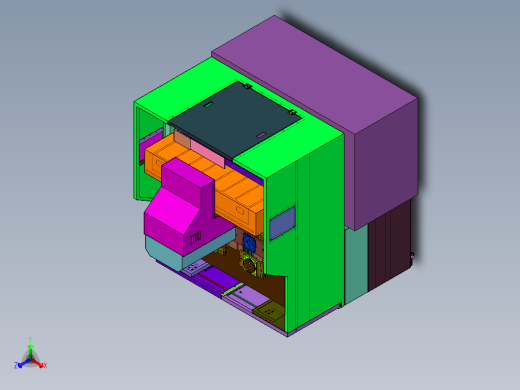塑胶外壳打孔高光精加工精雕机正等轴测缩略图