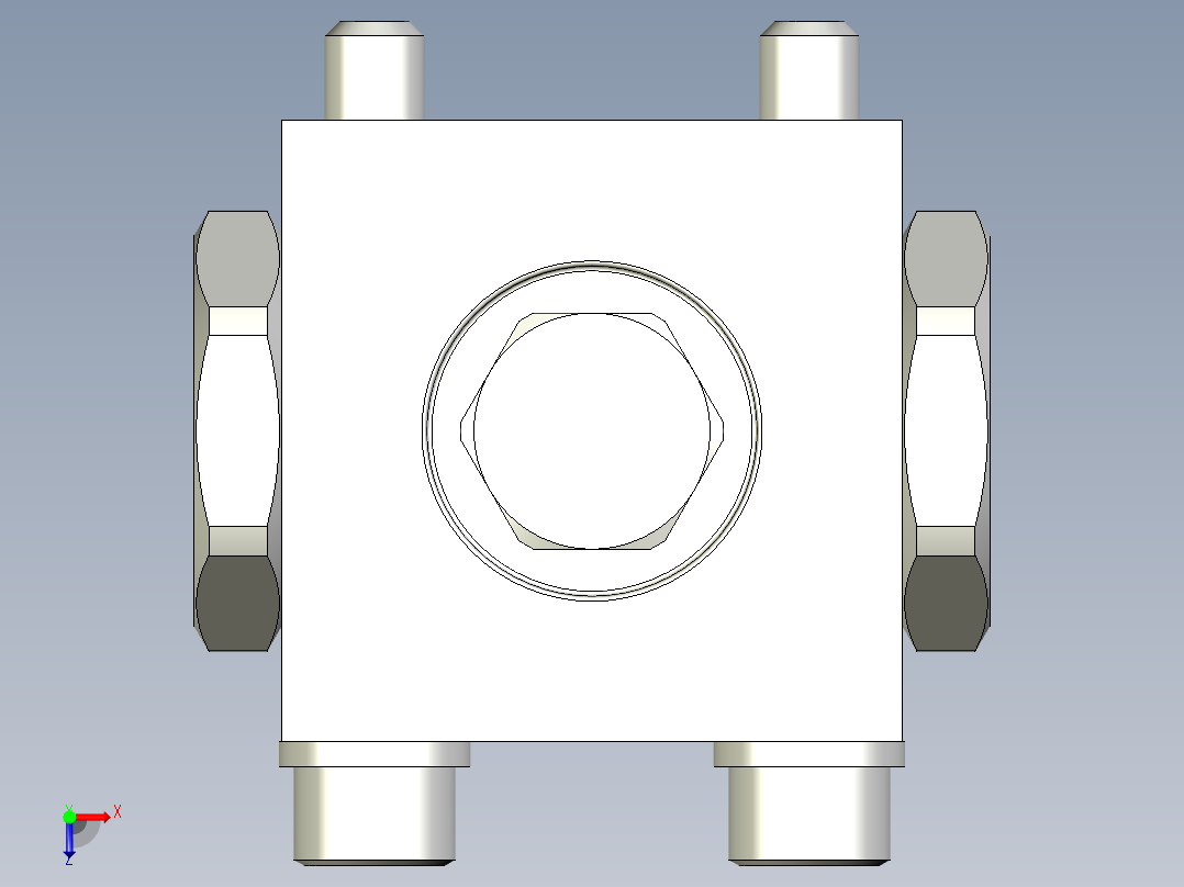 KOSMEKBEP2x0-0多系列多零件图纸模型多系列多零件图纸模型俯视图