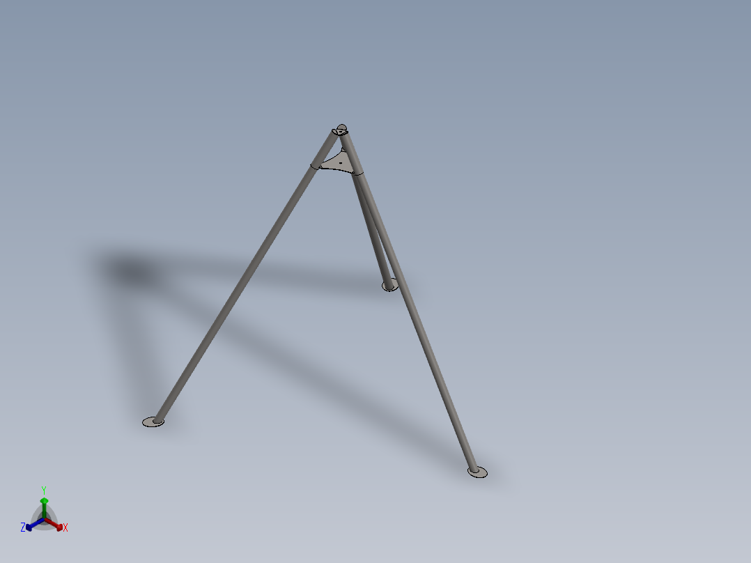 三脚架正等轴测图