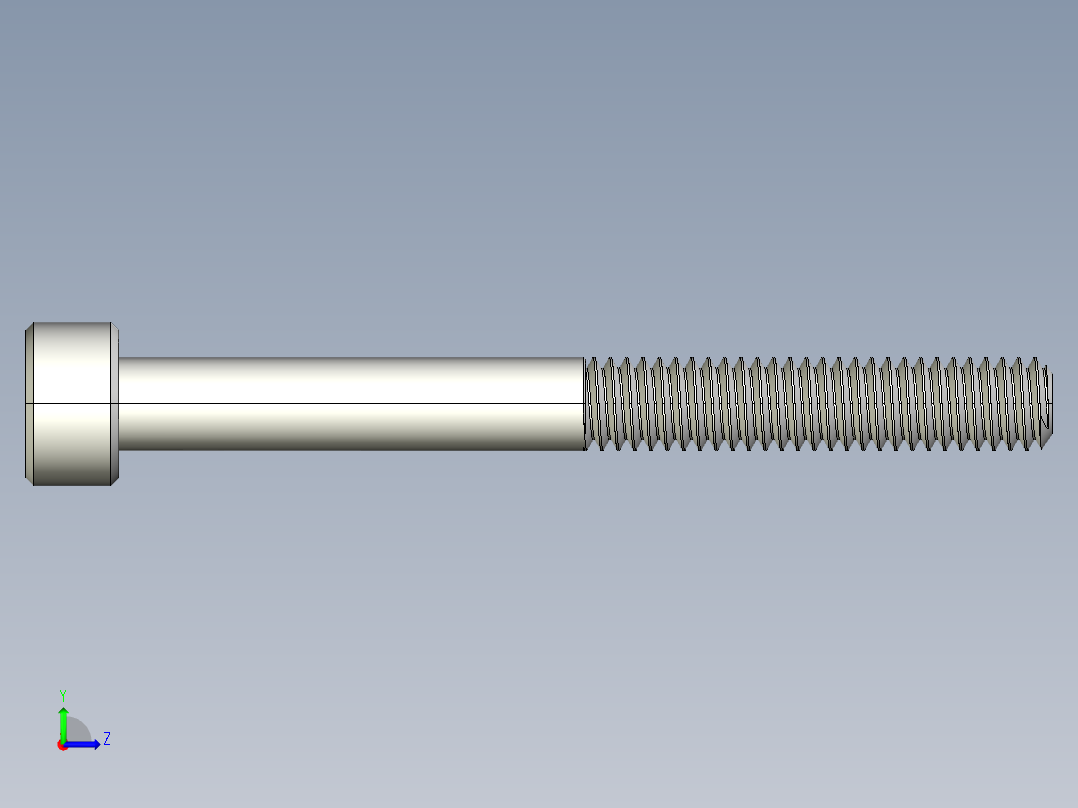 M4 x 0.7mm Thread 40mm LONG SOCKET HEAD CAP SCREW.IGS左视图