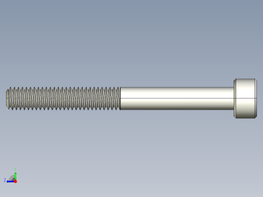 M4 x 0.7mm Thread 40mm LONG SOCKET HEAD CAP SCREW.IGS右视缩略图