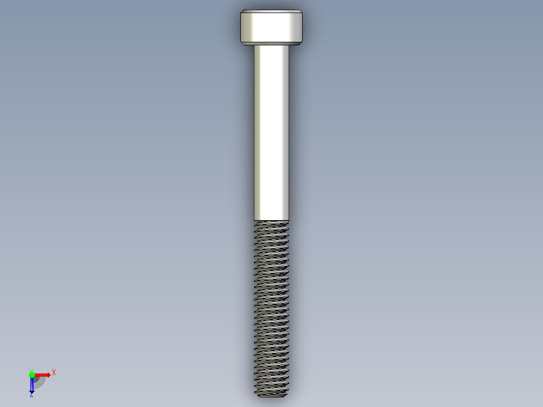 M4 x 0.7mm Thread 40mm LONG SOCKET HEAD CAP SCREW.IGS俯视图