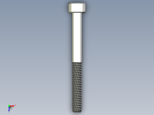 M4 x 0.7mm Thread 40mm LONG SOCKET HEAD CAP SCREW.IGS俯视缩略图