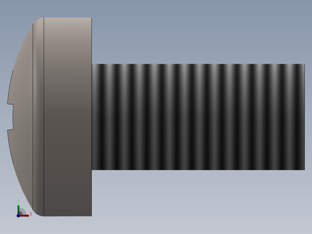 螺丝 M3 十字盘头-M3 x 6 Screw head.SLDPRT前视图