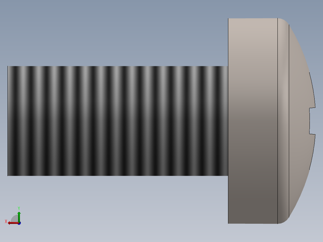 螺丝 M3 十字盘头-M3 x 6 Screw head.SLDPRT后视图