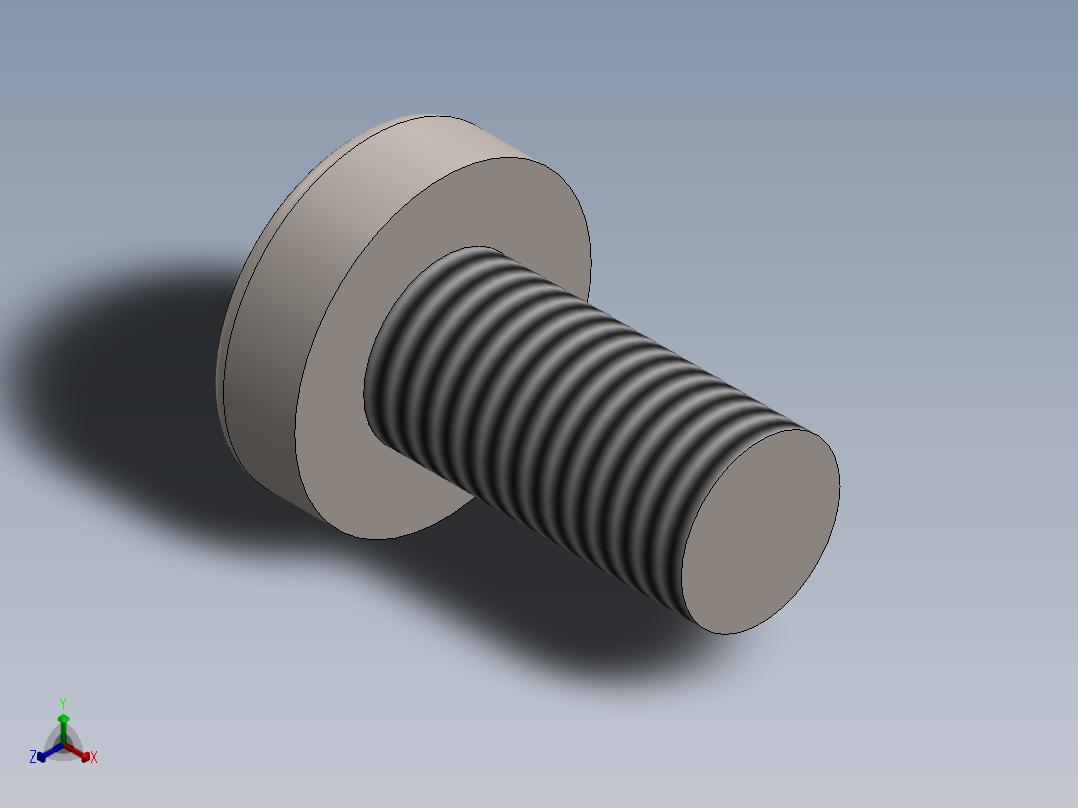 螺丝 M3 十字盘头-M3 x 6 Screw head.SLDPRT正等轴测图