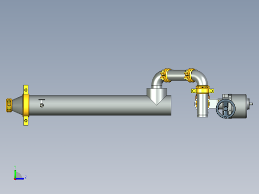 电动三通球阀左视缩略图
