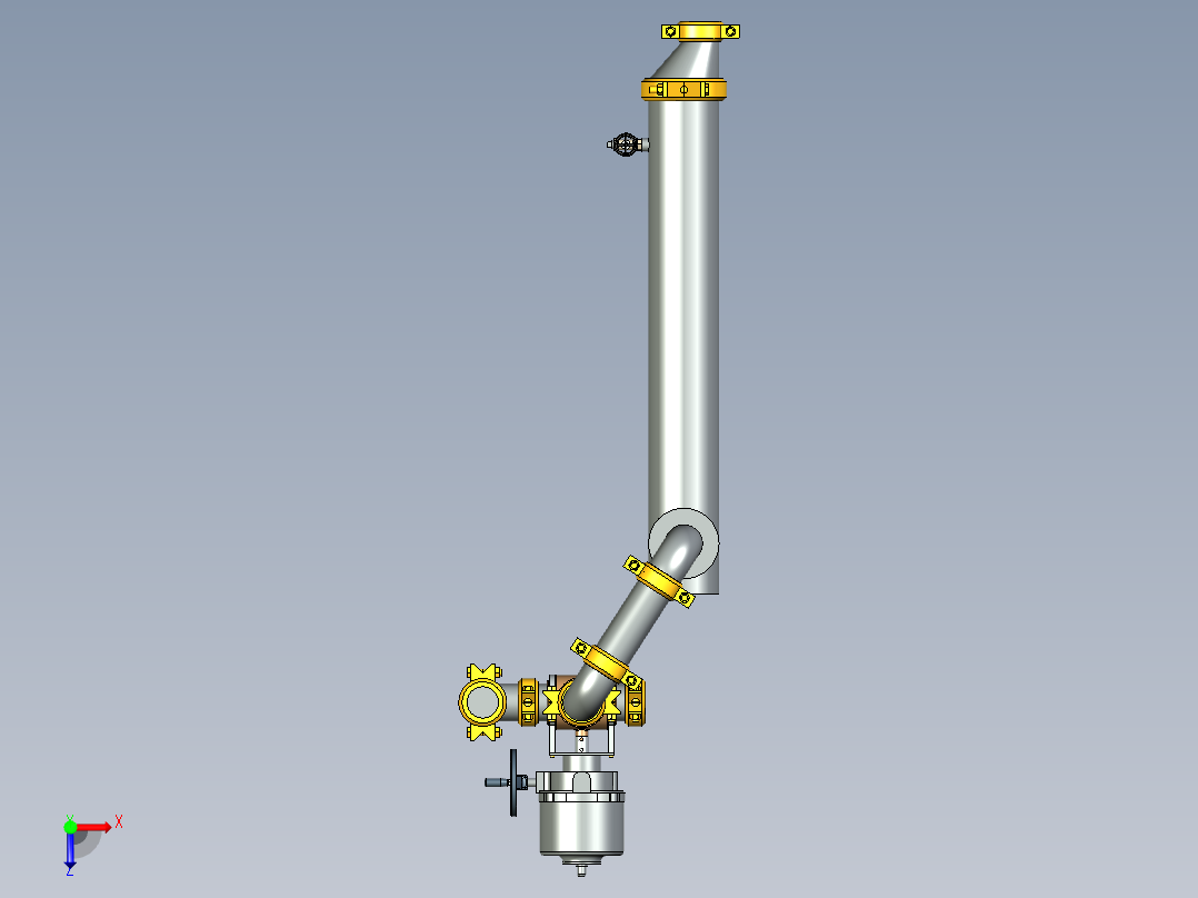 电动三通球阀俯视图