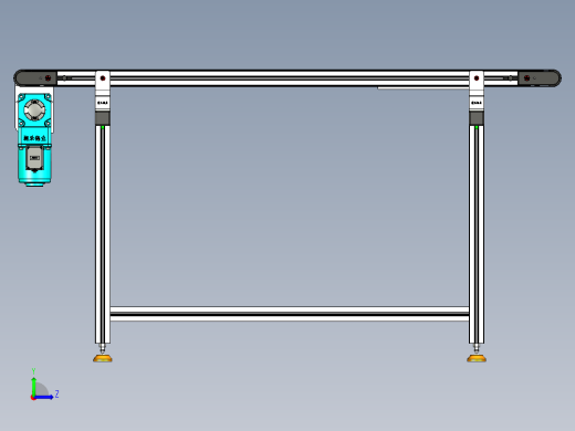 LE-XC4040-右边驱动轻载皮带线-负载40kg左视缩略图