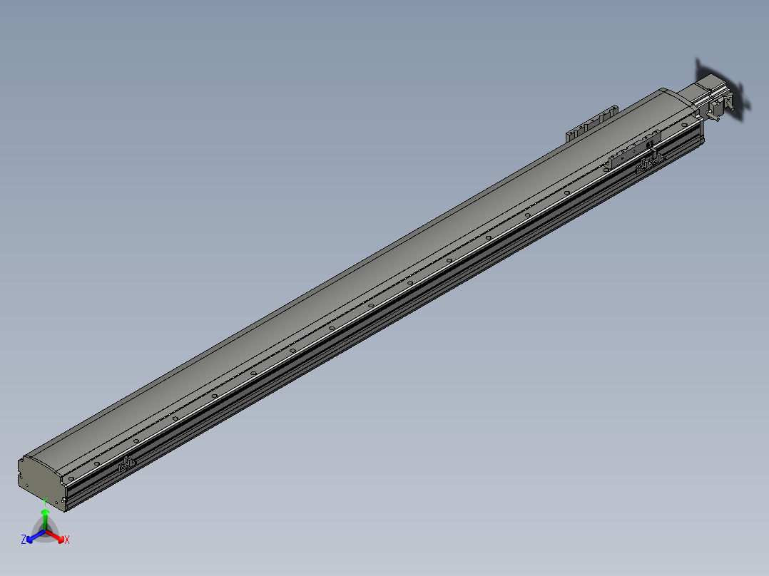 半封闭丝杆滑台MT120BS.L#.1350.BC.P40.C3正等轴测图