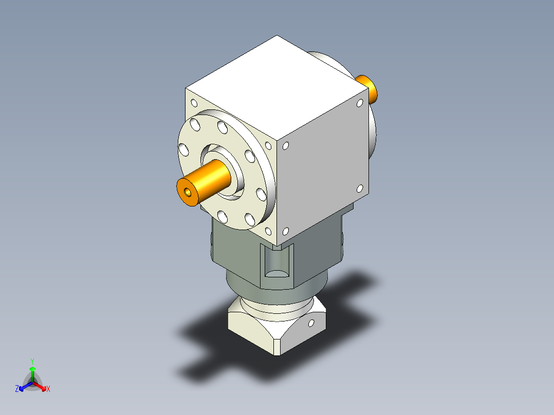 换向器PW210双轴 PLX180-L3 22-110-145-M8.stp主视图