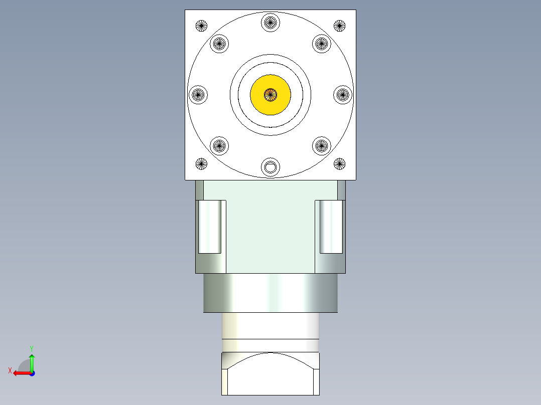 换向器PW210双轴 PLX180-L3 22-110-145-M8.stp后视图