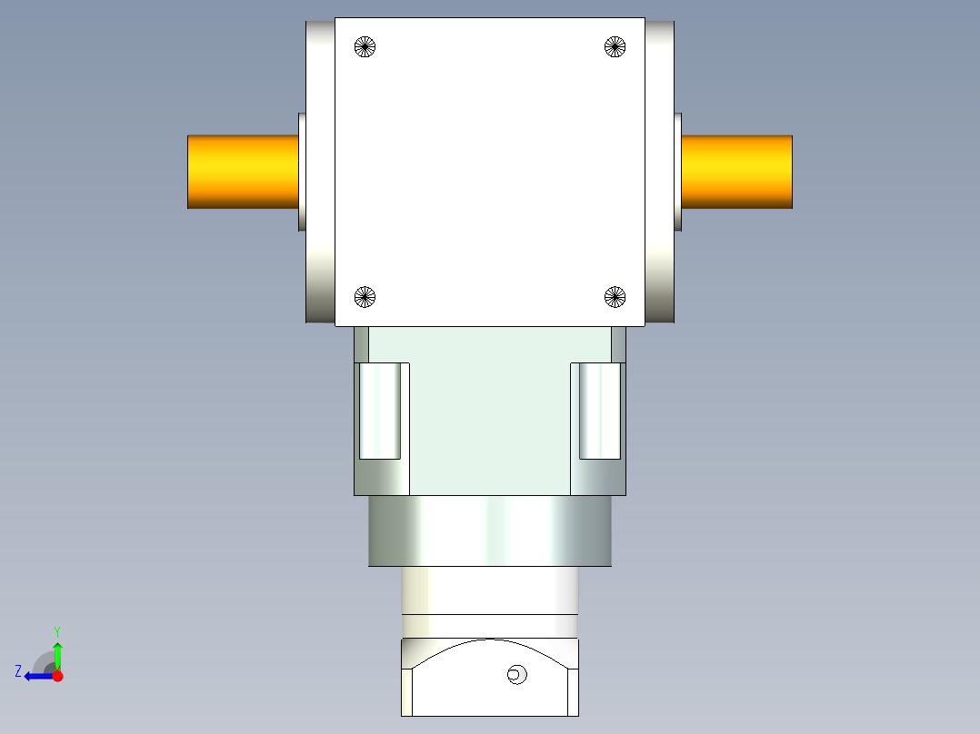 换向器PW210双轴 PLX180-L3 22-110-145-M8.stp右视图