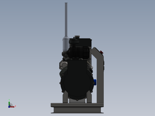 30Kw柴油发电机外形3D图纸 Solidworks设计 附STEP前视缩略图