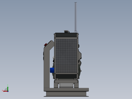 30Kw柴油发电机外形3D图纸 Solidworks设计 附STEP后视缩略图