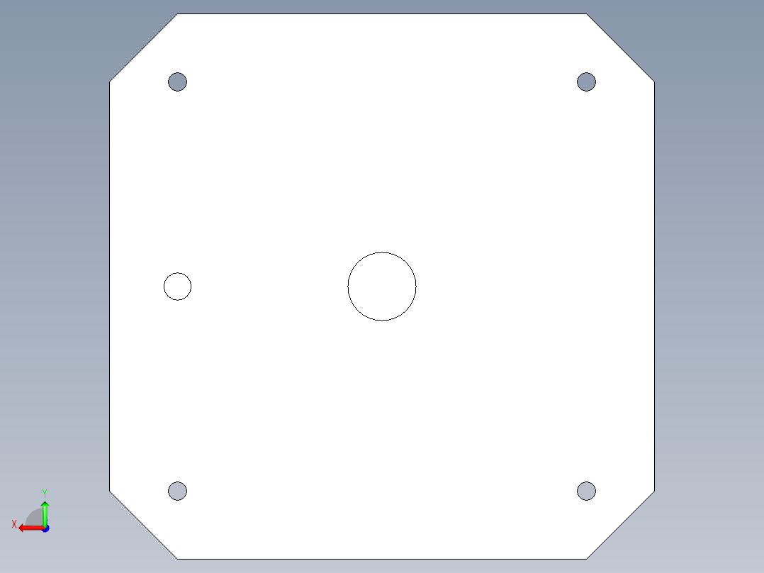 雙面基座1910-3D多系列多零件图纸模型后视图