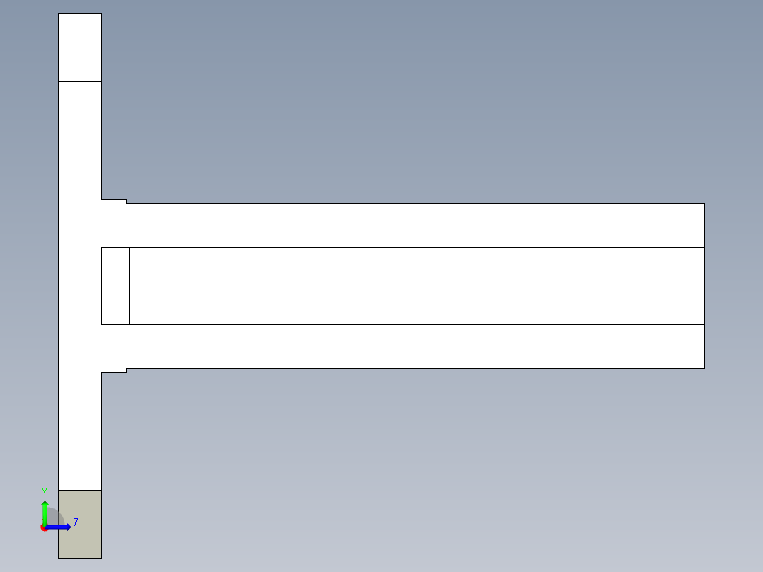 雙面基座1910-3D多系列多零件图纸模型左视图